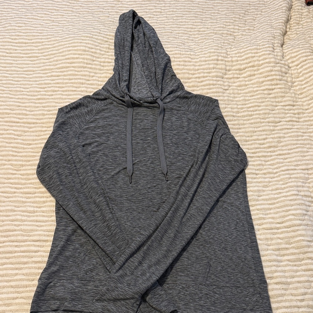 NWOT Heather Charcoal Hooded Pullover Sweatshirt